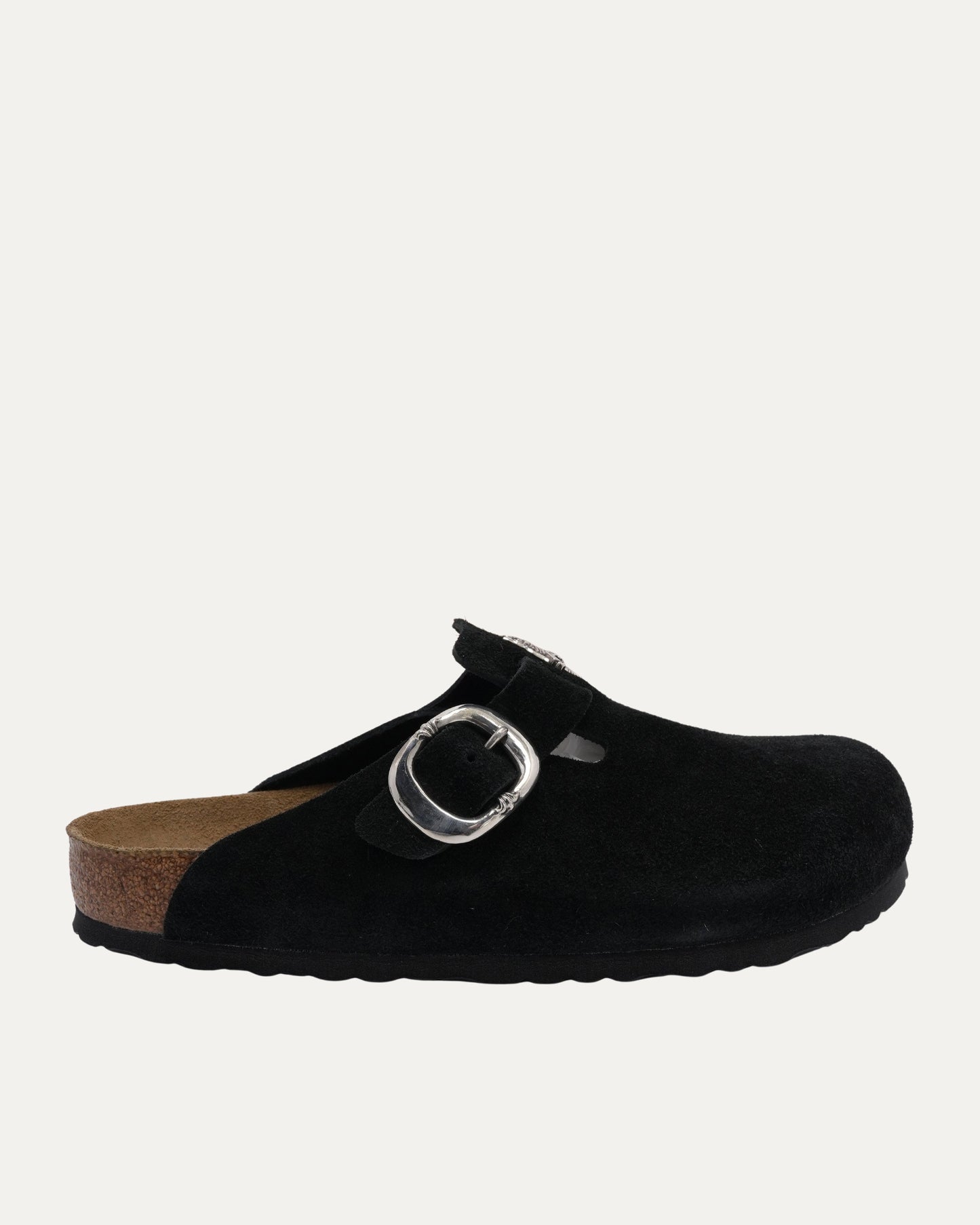 Dagger Embellished Birkenstock Boston Suede Mule