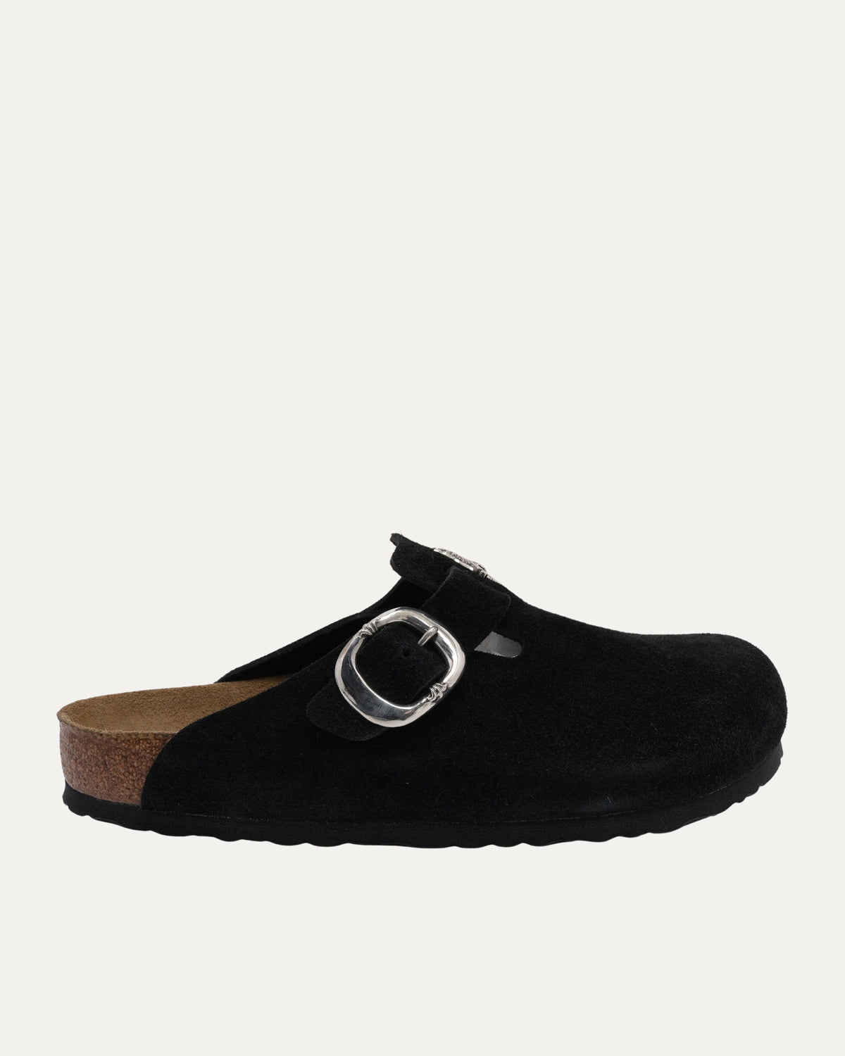 Dagger Embellished Birkenstock Boston Suede Mule