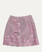 1990s Silk and Lace Skirt