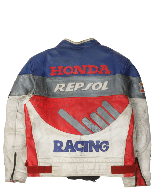 Honda Leather Motorcycle Racing Jacket