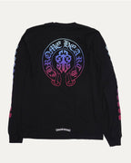 Gradient Vine Dagger Long Sleeve Pocket T-Shirt