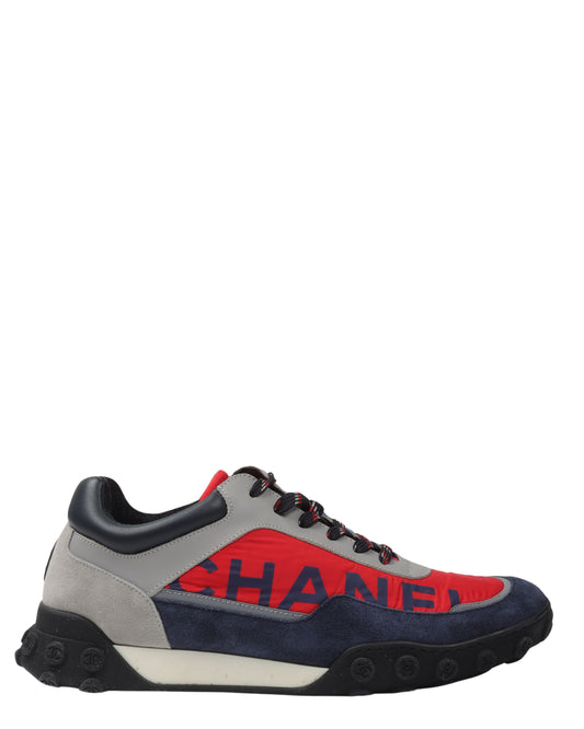 Suede and Nylon Sneaker