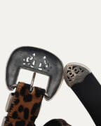 Pony Hair Three Piece Leather Belt
