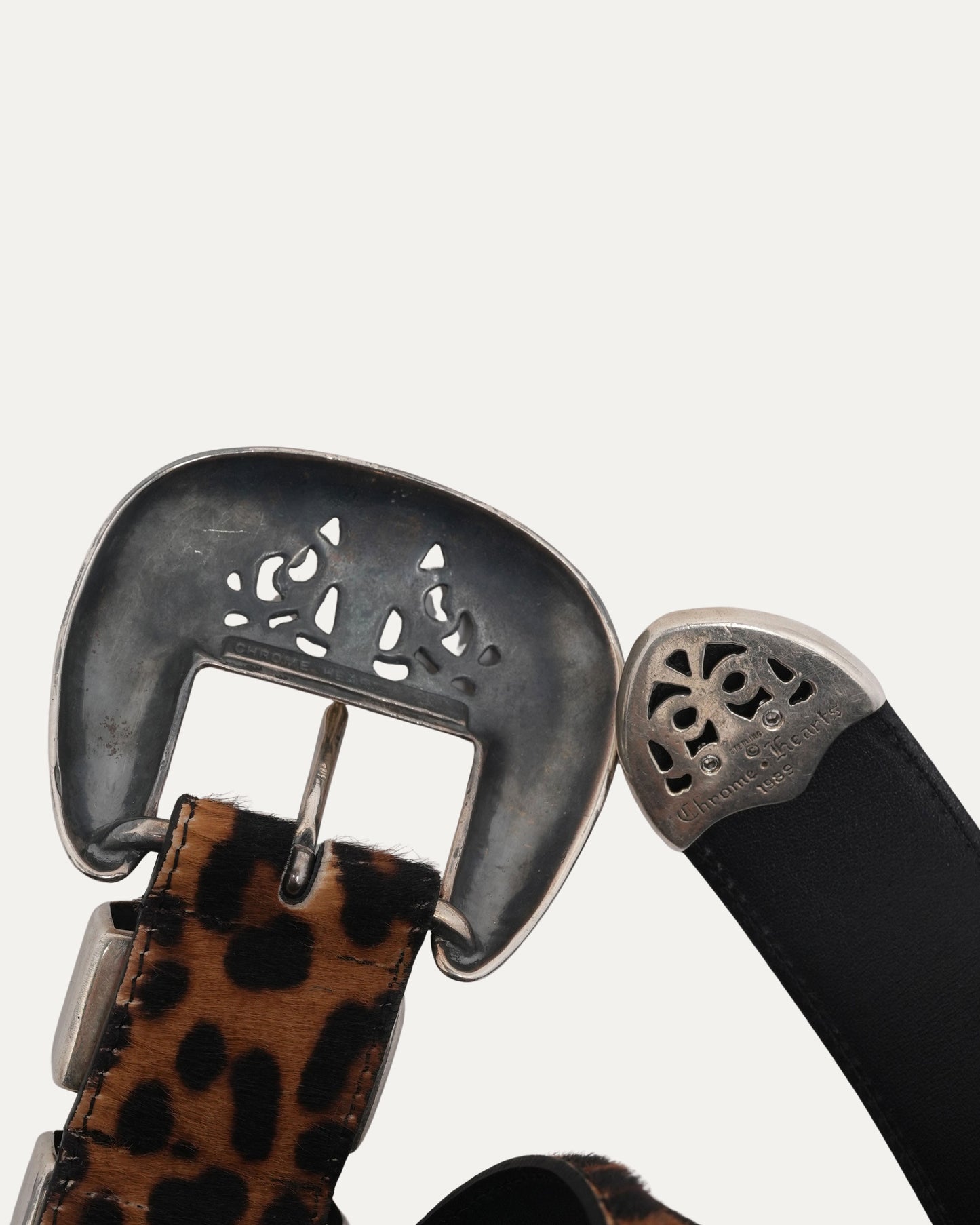 Pony Hair Three Piece Leather Belt