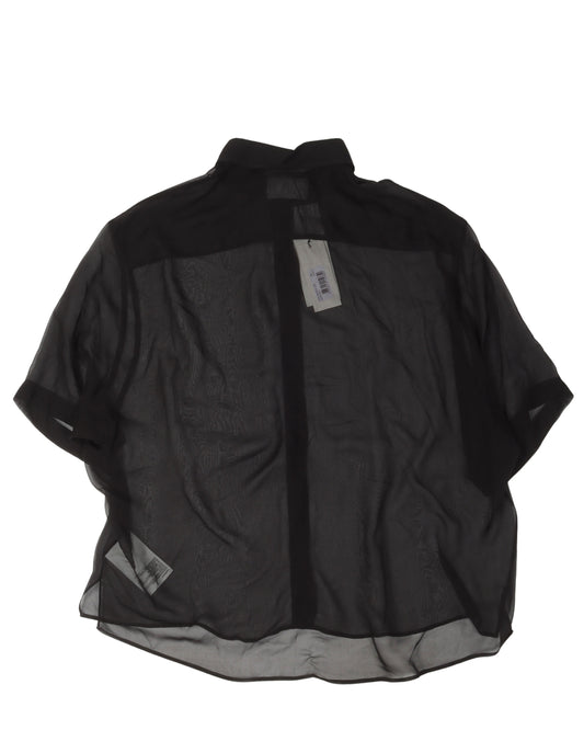 Silk Sheer Short Sleeve Shirt