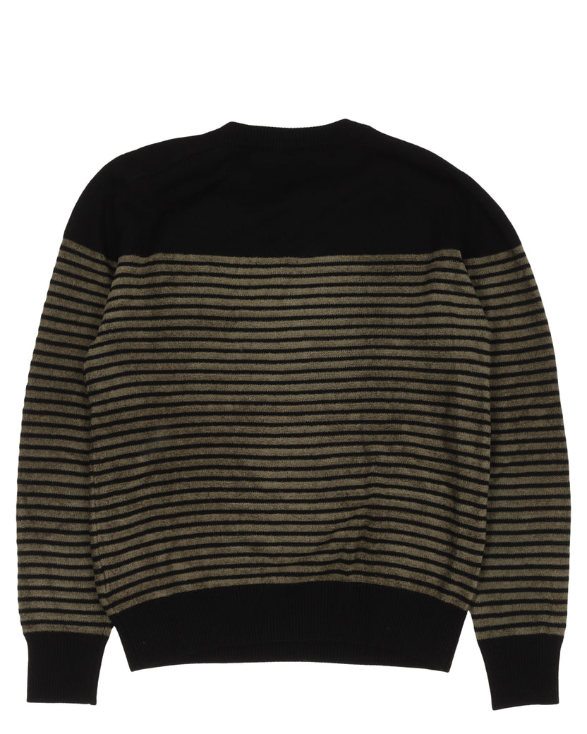 H&M Embroidered Striped Sweater