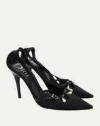 Satin Heels With Pearl Detail