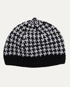 Cemetery Cross Patch Houndstooth Beanie