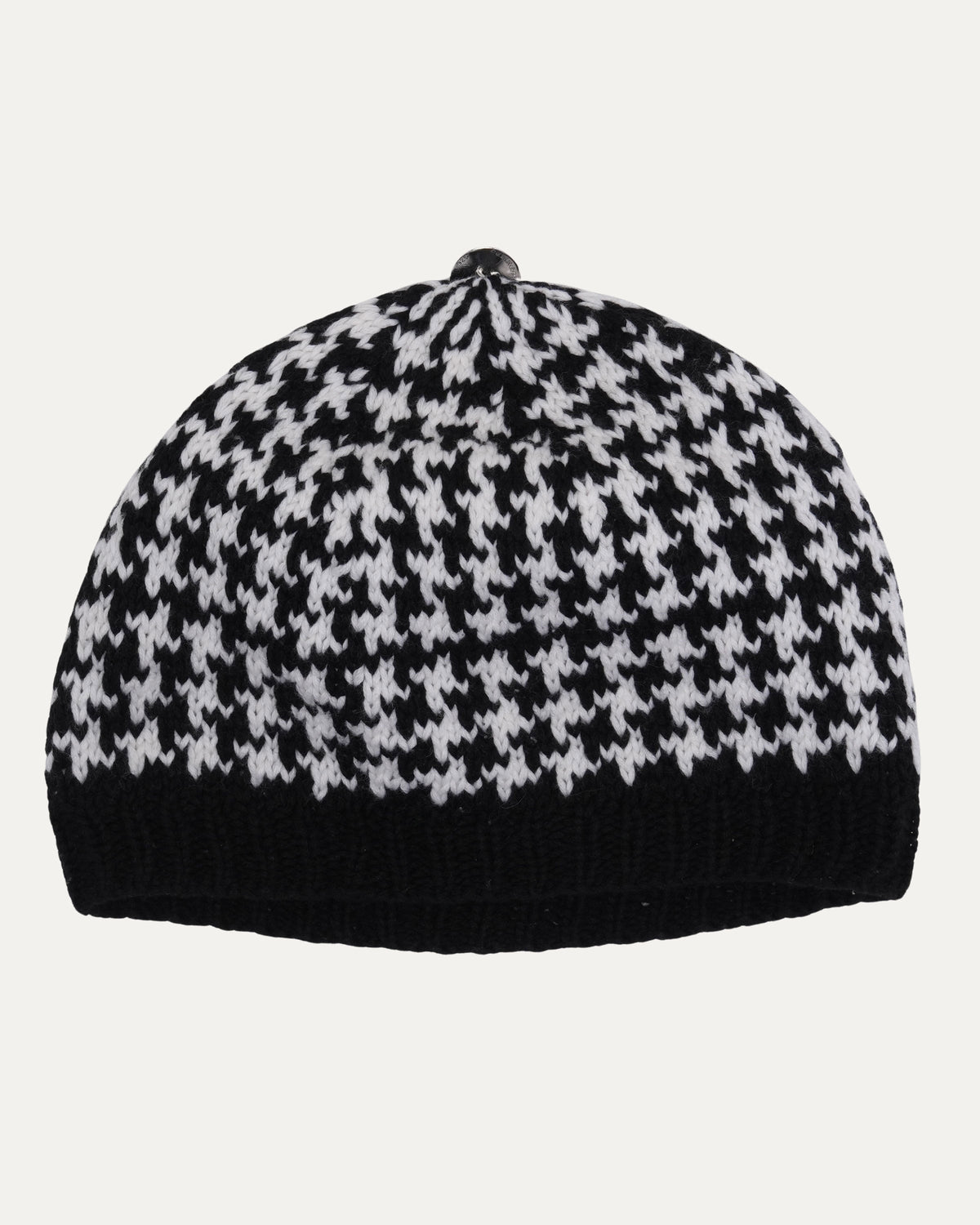 Cemetery Cross Patch Houndstooth Beanie