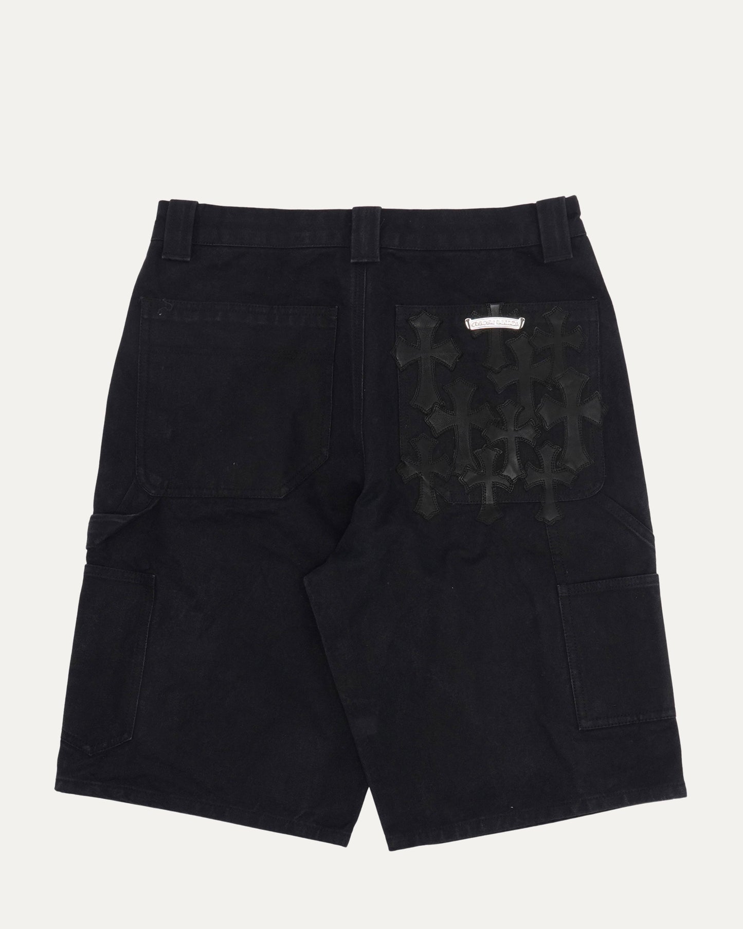 Double Knee Cross Patch Shorts