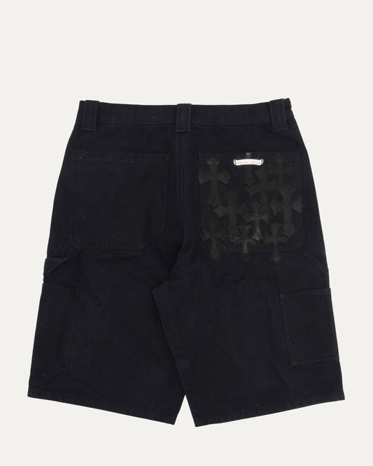 Double Knee Cross Patch Shorts