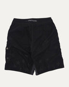 Plus Cross Patch Star Print Swim Trunks