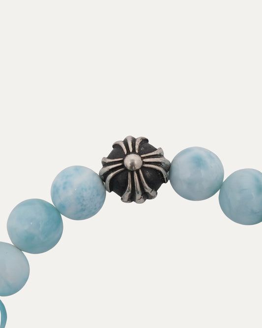 6mm Larimar Plus Ball Bead Bracelet