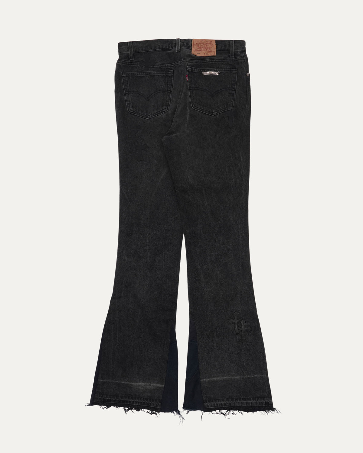 Gallery Dept. Flared Levi's 501 Cross Patch Jeans