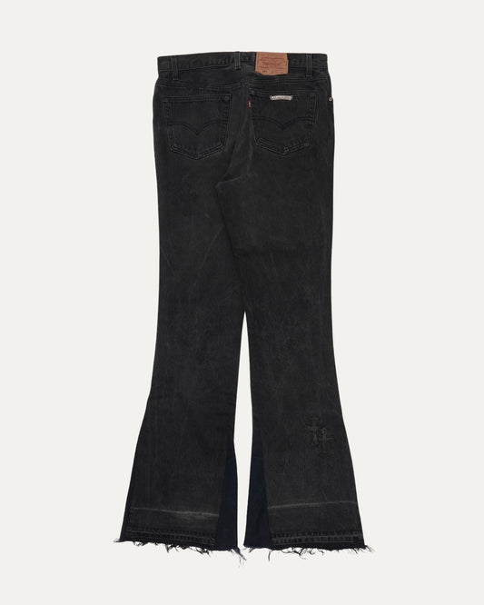 Gallery Dept. Flared Levi's 501 Cross Patch Jeans