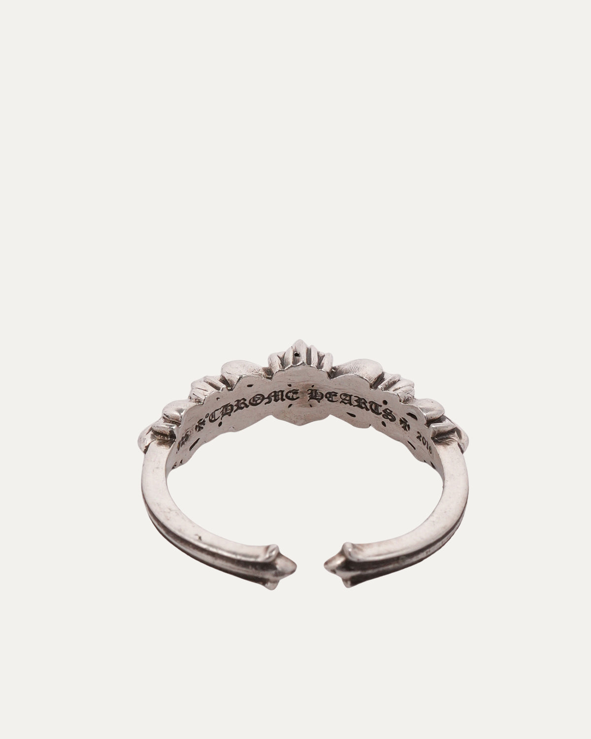Mini Double Floral Cross Ring