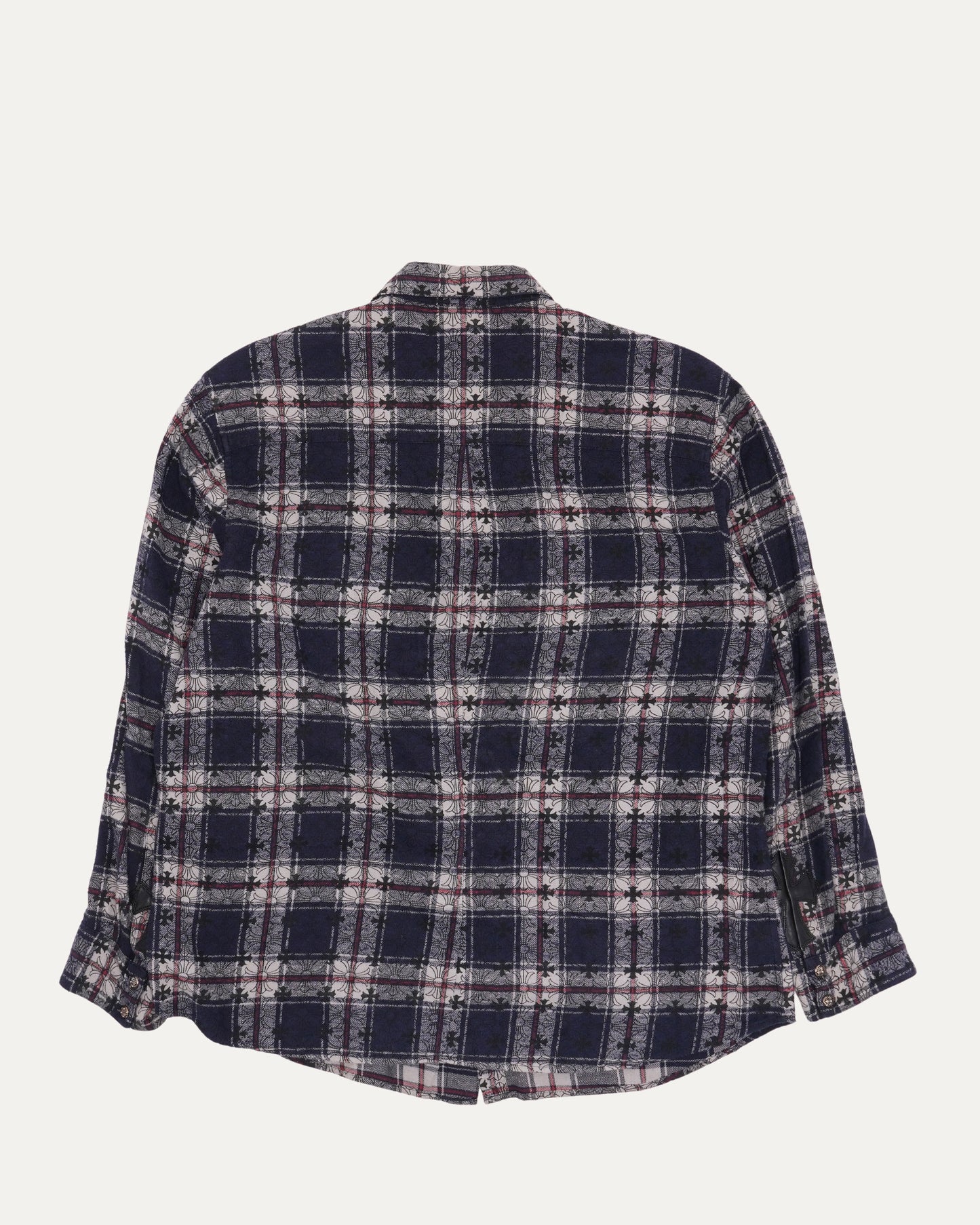 Cross Patch Monogram Loose Ends Flannel Shirt