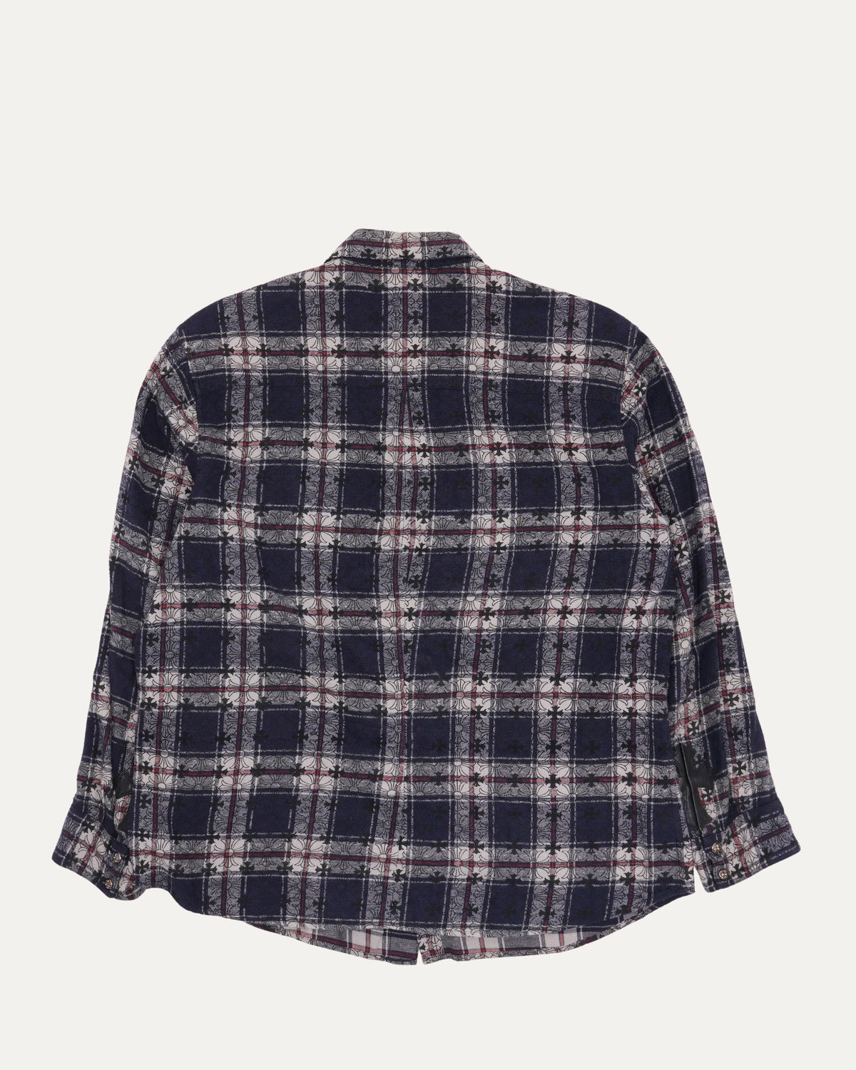 Cross Patch Monogram Loose Ends Flannel Shirt