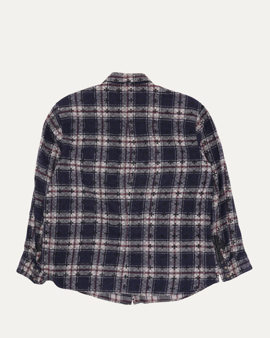 Cross Patch Monogram Loose Ends Flannel Shirt