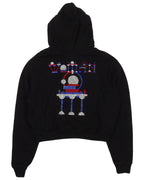 Cropped Rhinestone Woman Hoodie