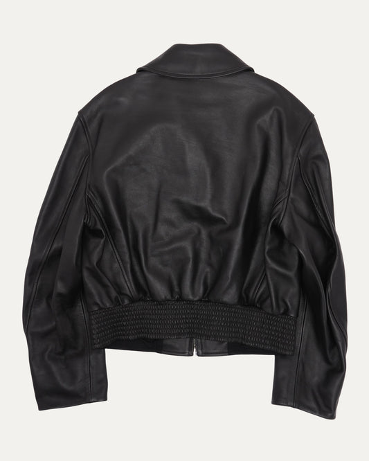 Boxy Leather Blouson