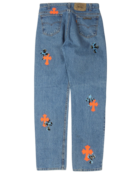 St. Barth's Levi's Cross Patch Jeans