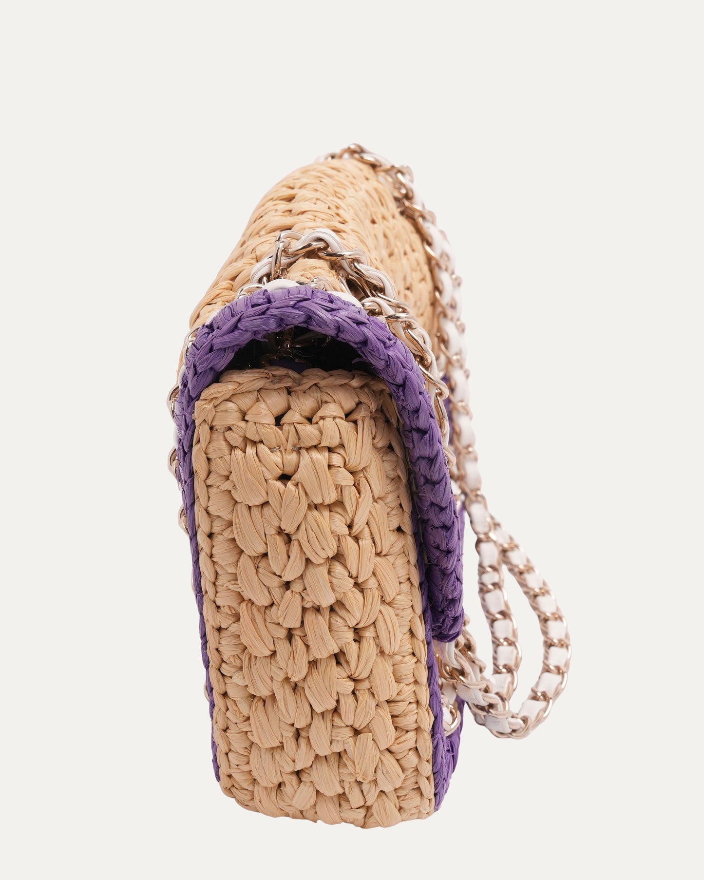 Raffia Chain Venice Beach Flap Bag