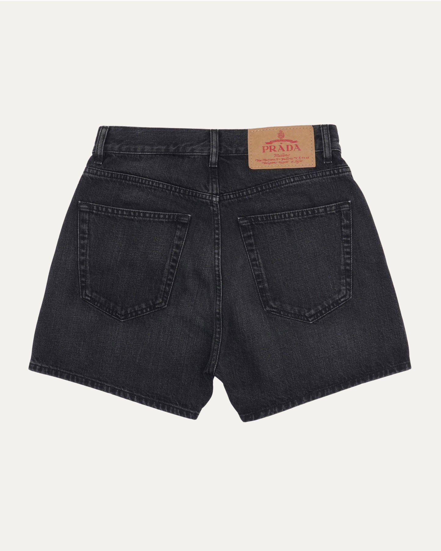 Plaque Embellished Jean Shorts