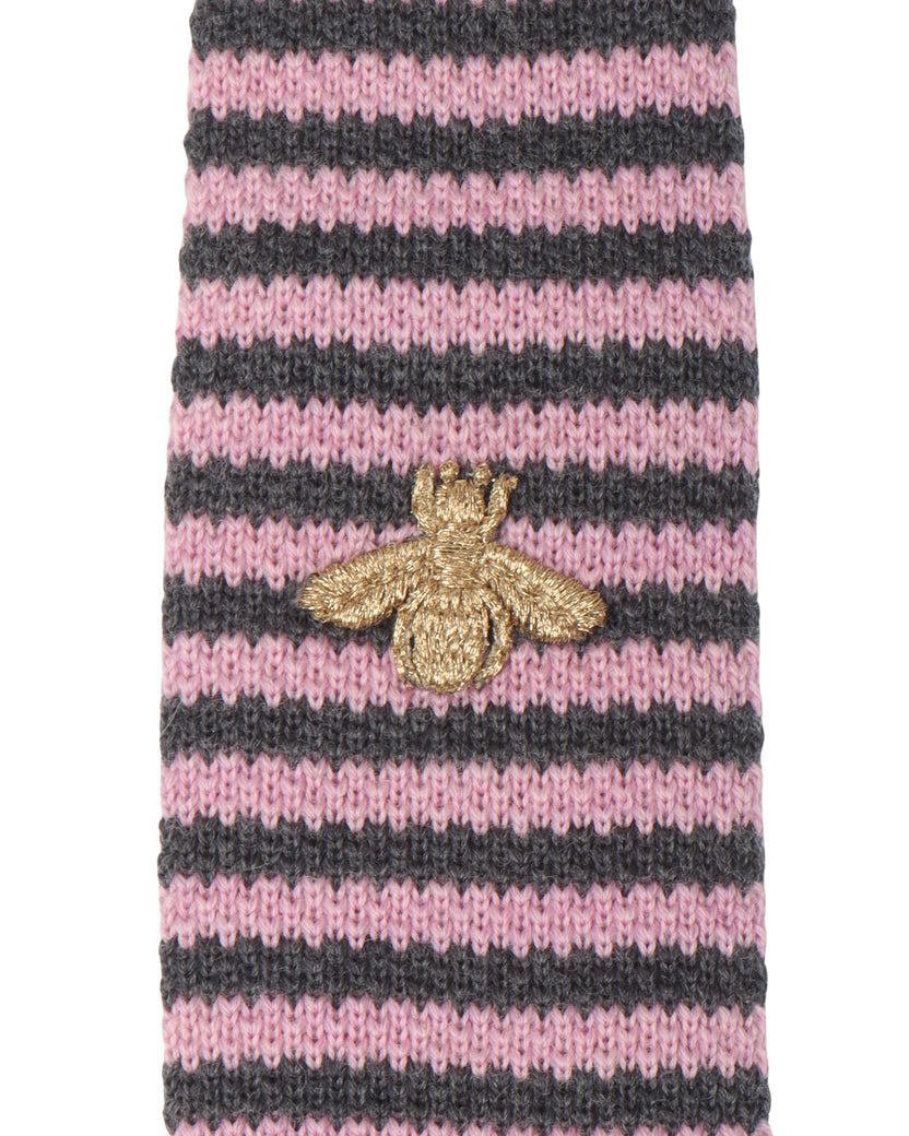 Embroidered Wool Tie