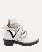 Ceinture Leather Cut-Out Ankle Boots