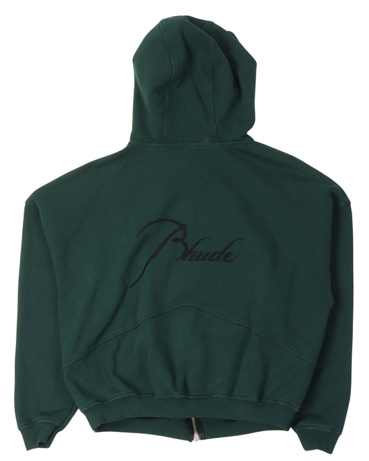 Embroidered Zip Up Hoodie