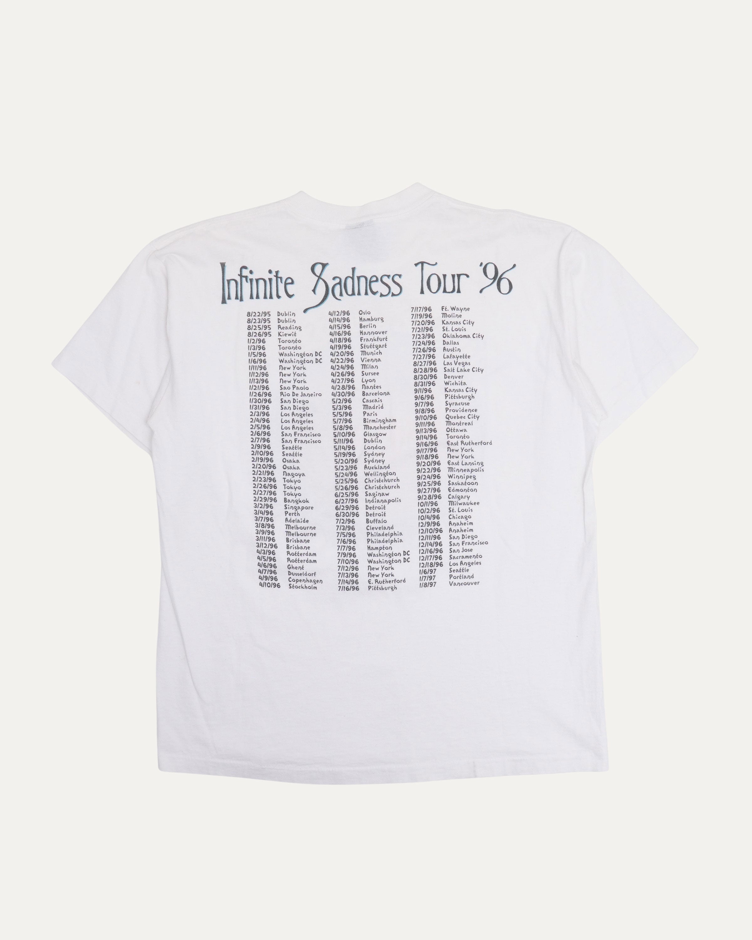 Vintage Smashing Pumpkins Infinite Sadness Tour 1996 T-Shirt