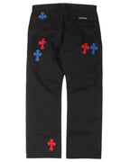 Multicolor Cross Patch Chino Pants