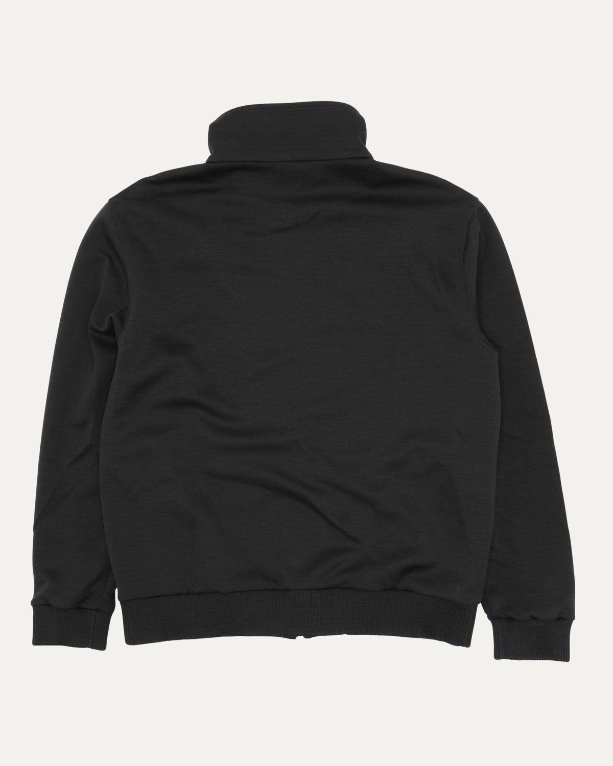 Embroidered Wool Blend Logo Zip Up Track Jacket