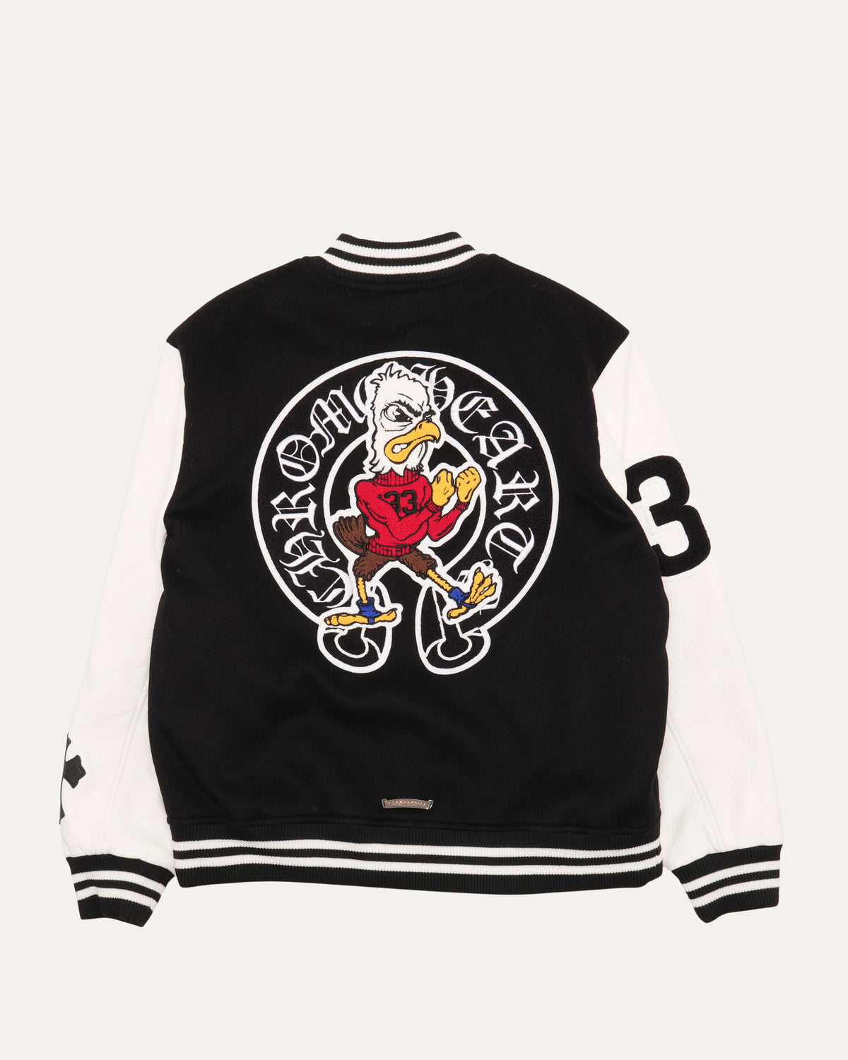 Cashmere and Leather Varsity Jacket