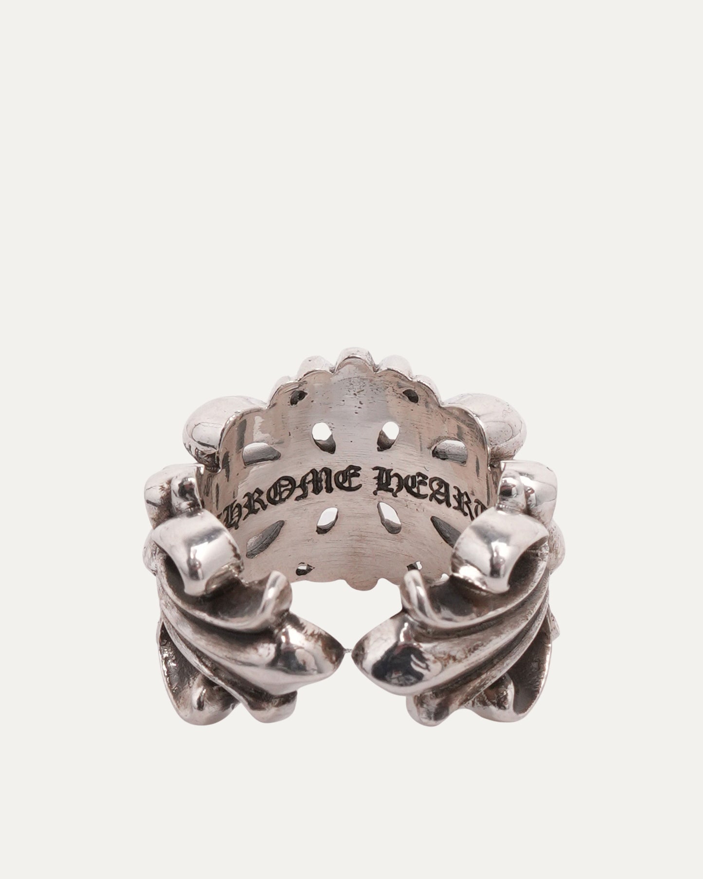 Double Floral Cross Ring