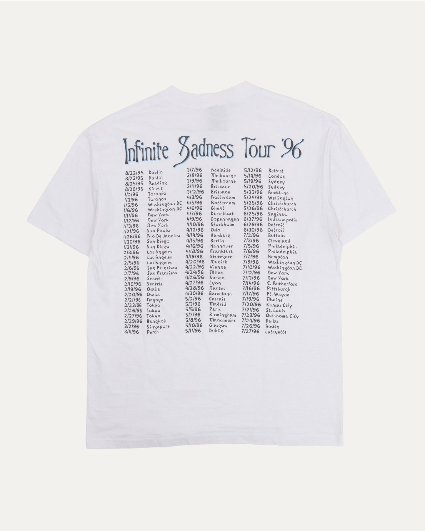 The Smashing Pumpkins Infinite Sadness Tour 1996 T-Shirt