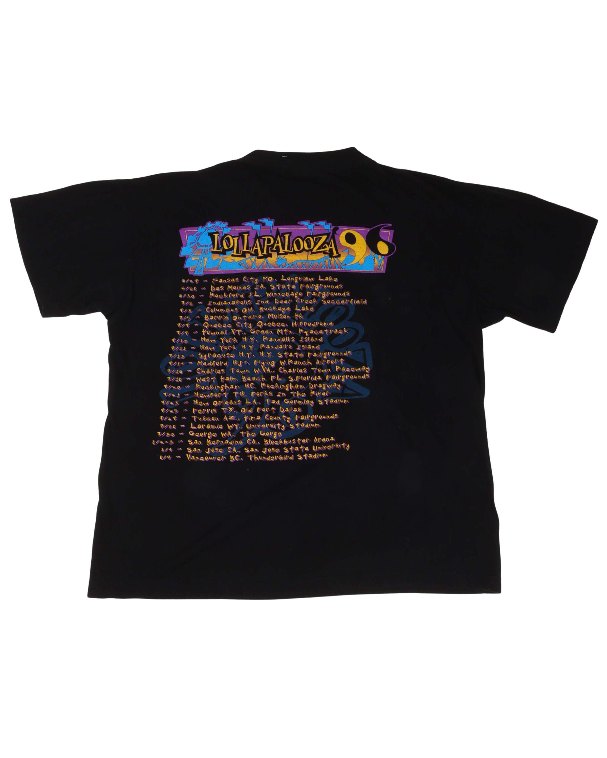 1996年 Lollapalooza Music Festival Tシャツ-