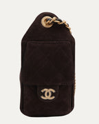 Suede Leather Quilted Mini 25 Hobo Bag