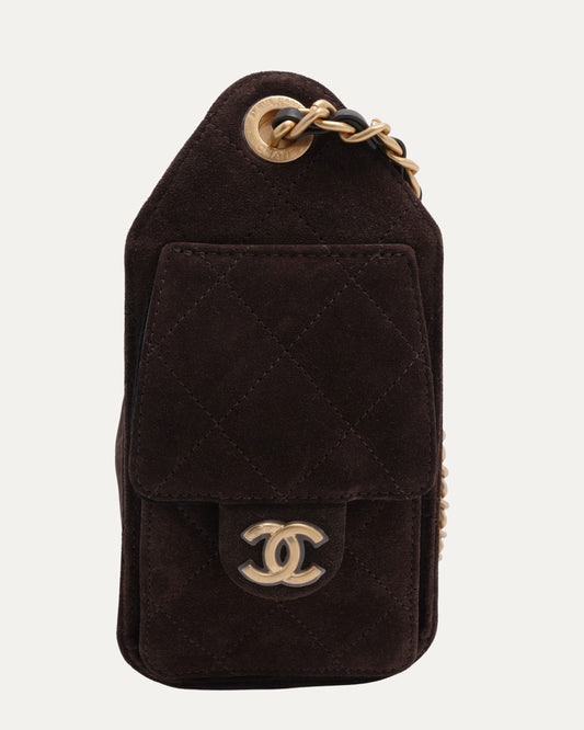 Suede Leather Quilted Mini 25 Hobo Bag