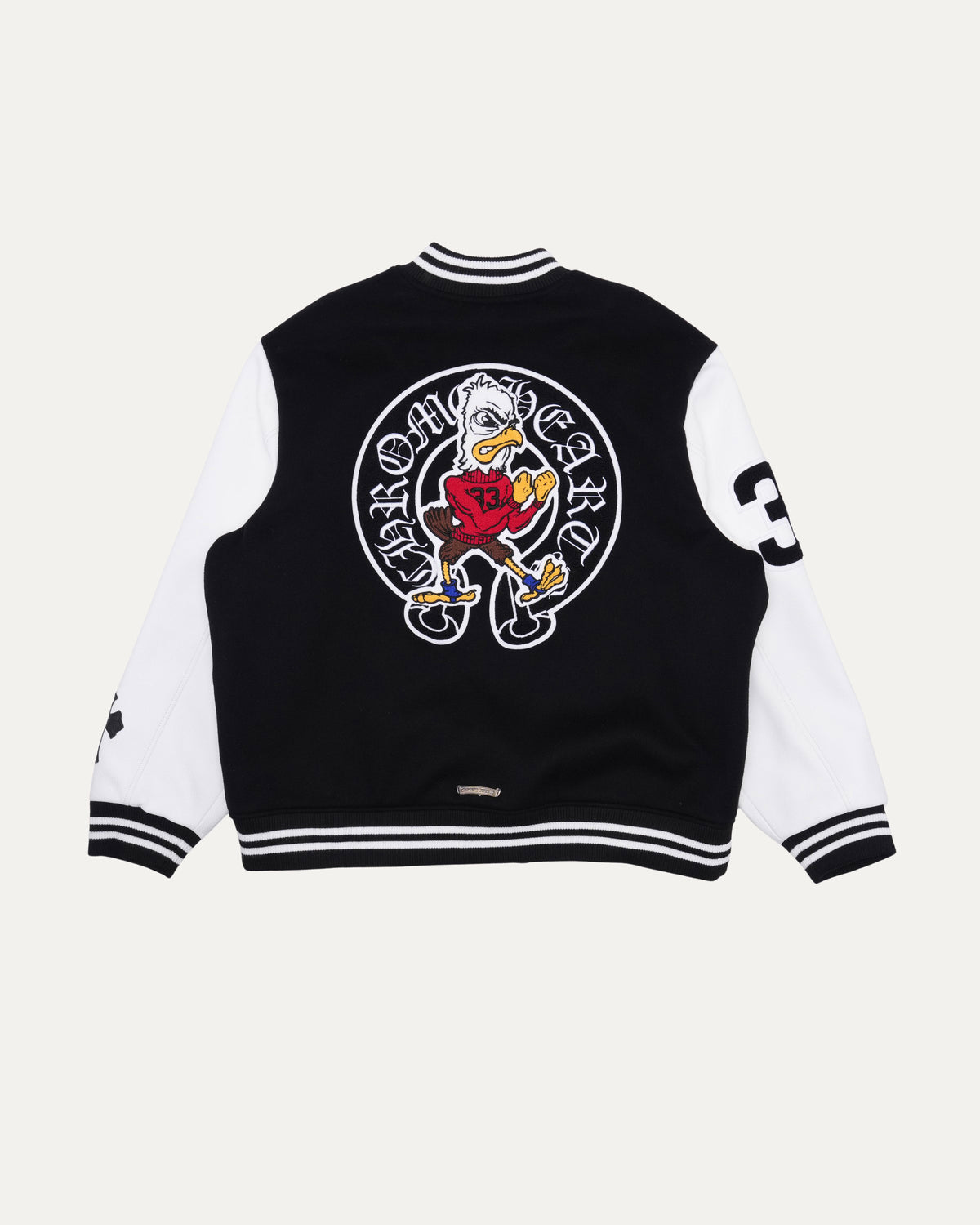 Cashmere and Leather Varsity Jacket