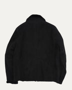 Shearling Collar Leather Jacket