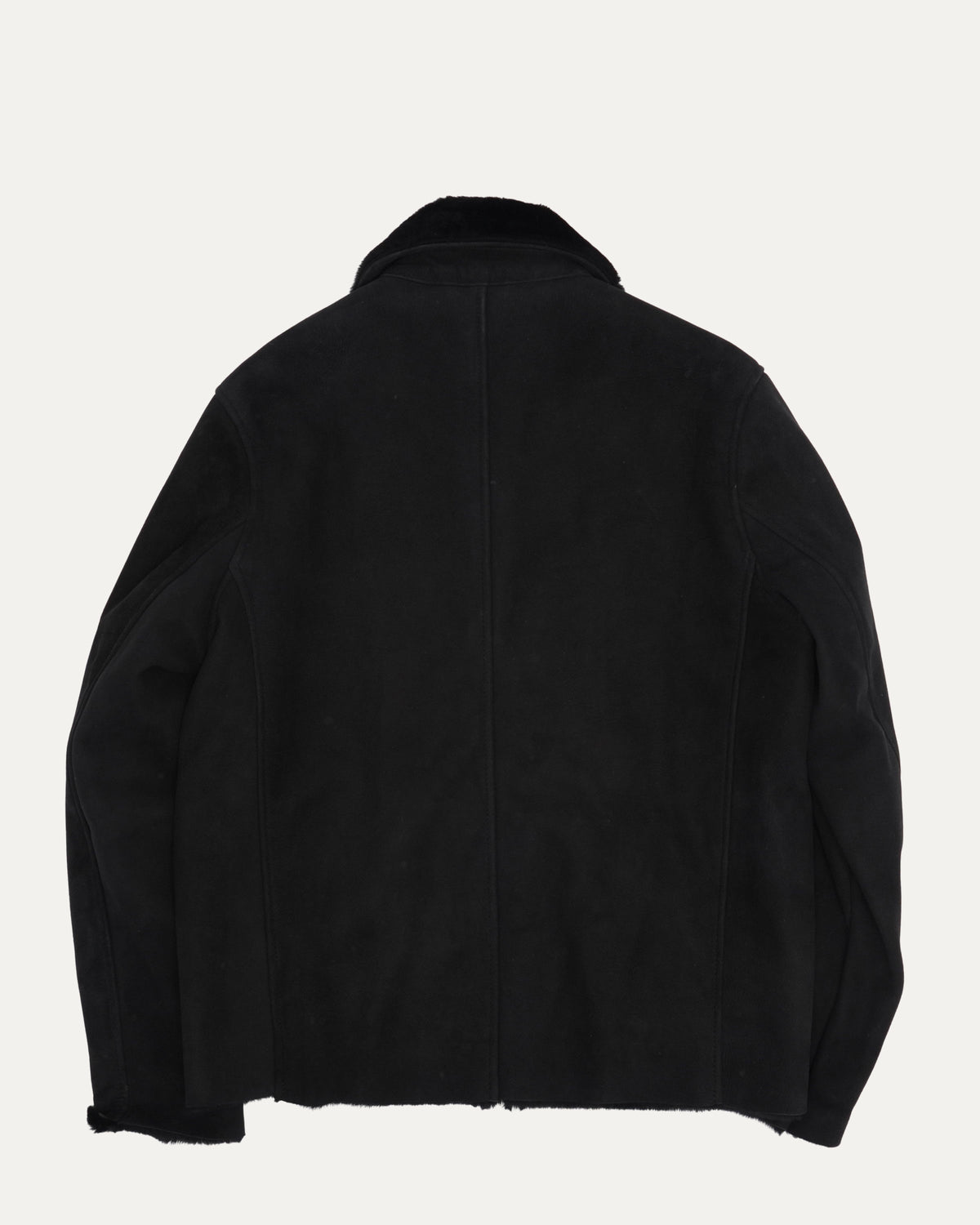 Shearling Collar Leather Jacket
