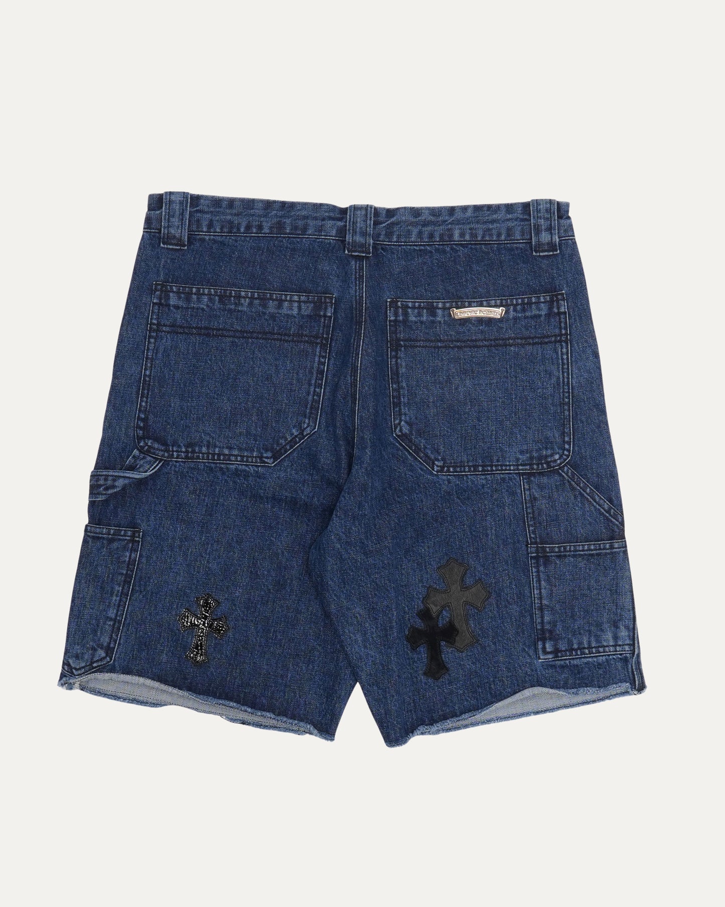 Turbo Diesel Cross Patch Double Knee Jean Shorts