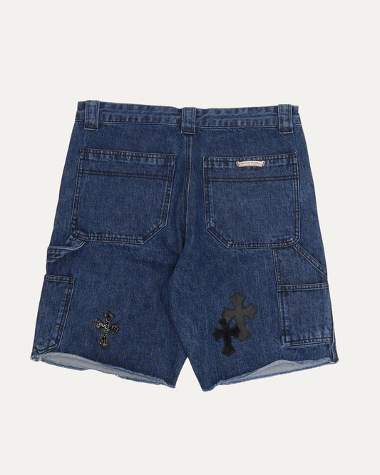Turbo Diesel Cross Patch Double Knee Jean Shorts