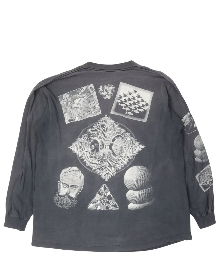 MC Escher Graphic Long Sleeve T-Shirt