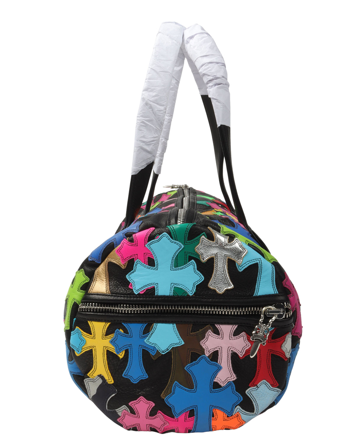 Multicolor Cross Patch Cemetery Mini Duffle Bag