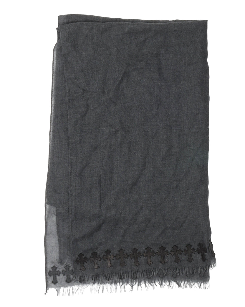 Cross Patch Cashmere Scarf