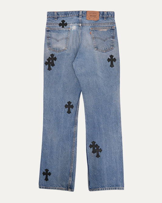Levi's 517 Orange Tab Cross Patch Jeans