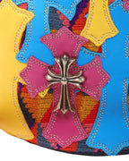 Guanabana Silver Embellished Cross Patch Bag